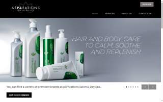 aSPArations Salon and Day Spa website