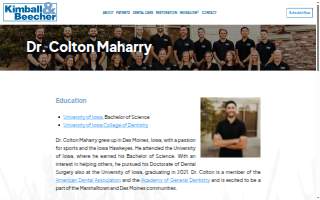 Colton Maharry, DDS website