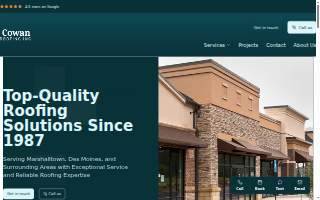 Cowan Roofing Inc website