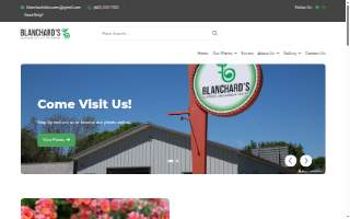 Blanchard's Blossoms and Garden Center website