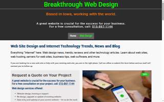 Breakthrough Web Design of Mason City website