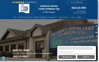 Children's Dental Center of Mason City Dr. Todd R. Hoeppner, D.D.S. website