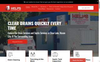 Helps Drain & Septic Service website