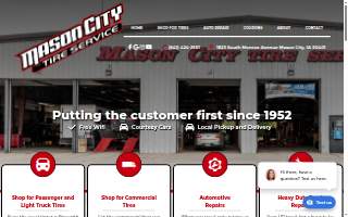 Mason City Tire Service website