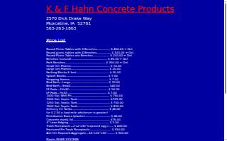 Hahn Concrete Products website