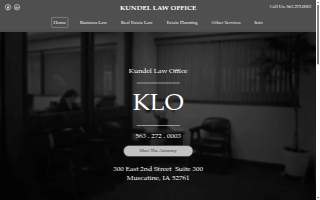Kundel Law Office website