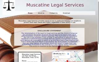 Muscatine Legal Services website
