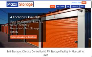 Plaza Storage website