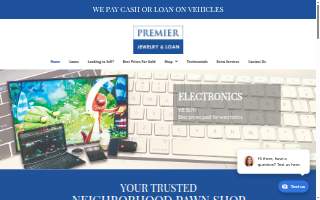 Premier Jewelry and Loans website