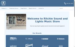 Ritchie Sound and Lights Music Store website