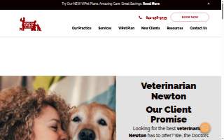 Newton Animal Clinic website