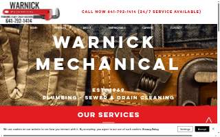 Warnick Mechanical website