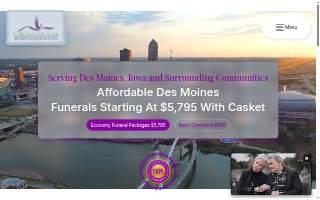 Celebrate Life Iowa Cremation Services website