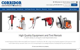 Corridor Equipment Rental website