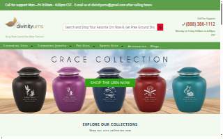 Divinity Urns website