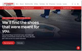 Fitness Sports - Running & Walking Shoe Store website