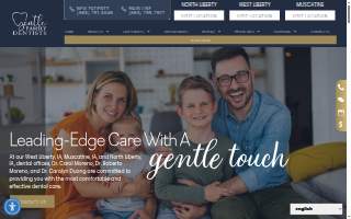 Gentle Family Dentists of North Liberty website