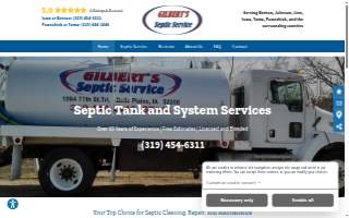 Gilbert's Septic Service website