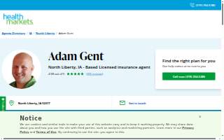 HealthMarkets Insurance - Adam Gent website