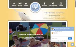 Just Dogs Play Care of North Liberty website