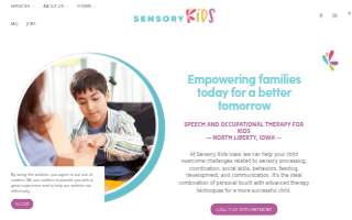 Sensory Kids Iowa Therapy Services of Iowa City website