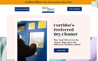 SonShine Dry Cleaners website