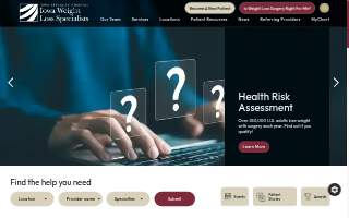 Iowa Weight Loss Specialists - Iowa Specialty Hospitals and Clinics - Des Moines website