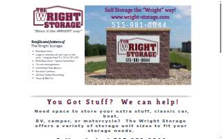The Wright Storage website