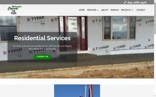 Wettstein Concrete website
