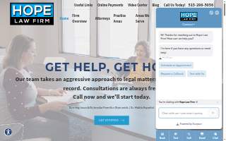 Hope Law Firm of Pleasant Hill website