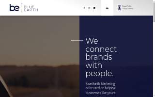 Blue Earth Marketing website