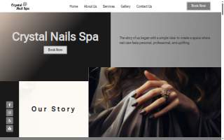 Crystal Nails Spa website