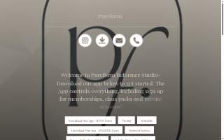Pureform Reformer Studio website