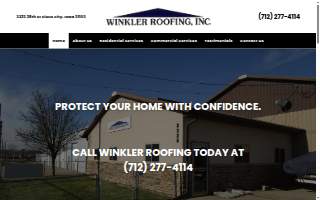 Winkler Roofing Inc website