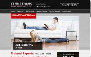 Christians Sheet Metal Works website
