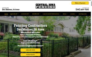 Central Iowa Fencing of Urbandale website