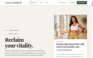 Corva Health website