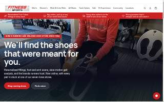 Fitness Sports - Running & Walking Shoe Store website