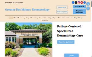 Greater Des Moines Dermatology PC of Urbandale website
