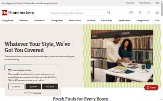 Homemakers Furniture website