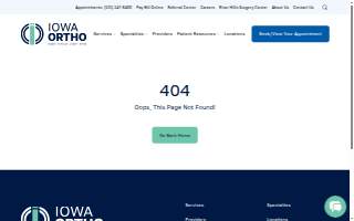 Iowa Ortho Johnston website