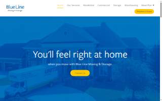 Blue Line Moving & Storage website