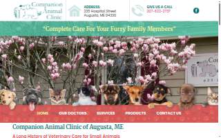 Companion Animal Clinic & Pet Resort website