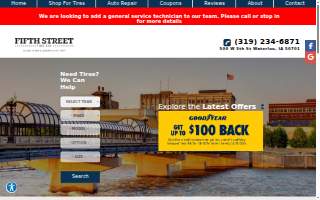 Fifth Street Tire website