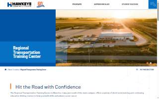 Hawkeye Community College Regional Transportation Training Center website