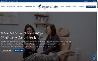 Rejuvenate Med Spa website
