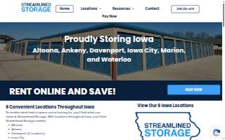 Streamlined Storage - Waterloo website