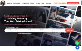 Yo Driving Academy Waterloo website