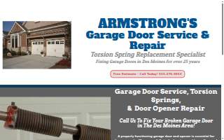Armstrong’s Garage Door Service And Repair of Waukee website