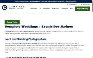 Complete Weddings + Events of Waukee website